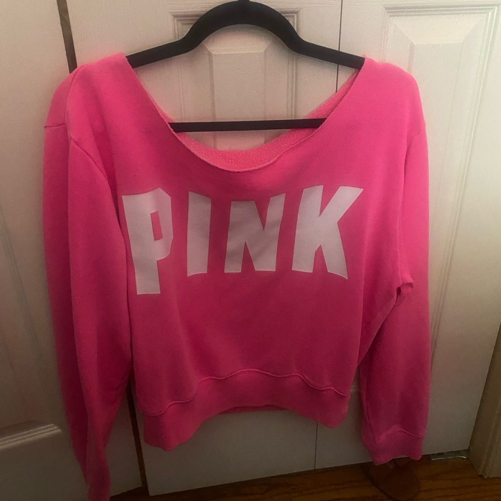 PINK off the shoulder sweatshirt